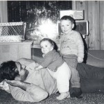 On floor with Mark and Anna, Jan 1969, Sitka