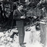 With Sajo, fall 1967, Sitka cabin