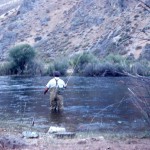 Charlie fishing in Klickatat River