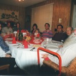 Family at Christmas table, 1999