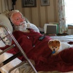 Charlie on bed with Chewie & Buffy